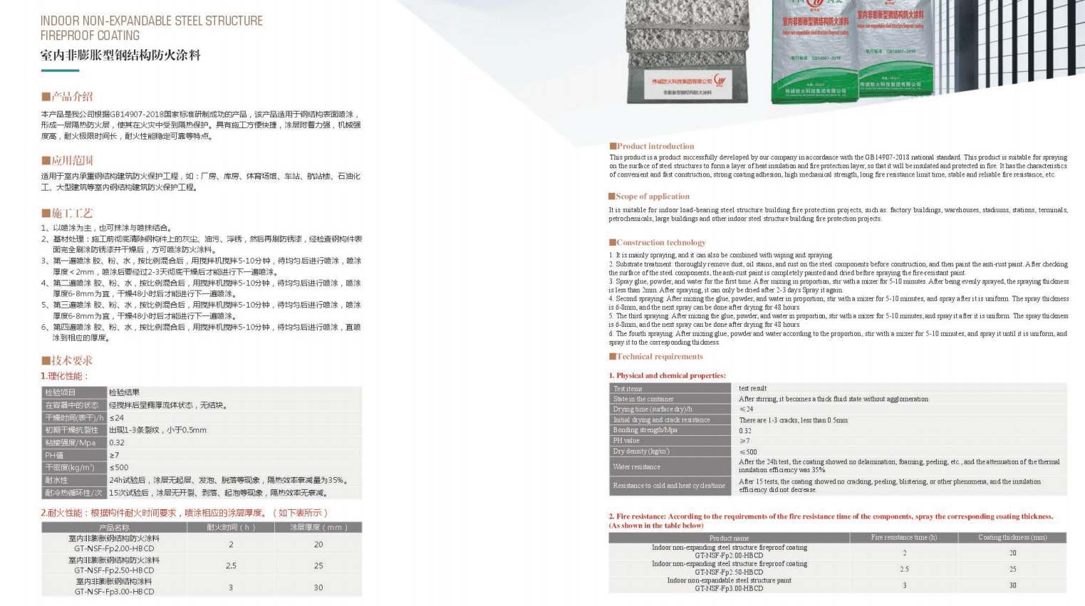 Non-Intumescent Steel Structure Fireproof Coating